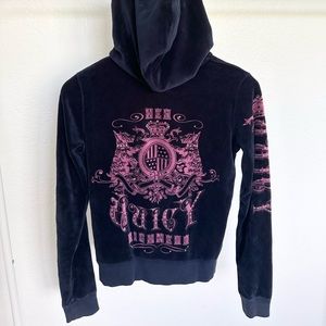 VINTAGE JUICY COUTURE VELOUR ZIP UP